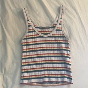 rainbow striped brandy tank top